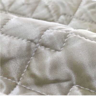 【Mサイズ 43×63cm】シルク100%サテン枕パッド　ベージュ1枚　SSM-1M-1P　BE
