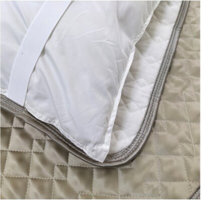 【Mサイズ 43×63cm】シルク100%サテン枕パッド　ベージュ1枚　SSM-1M-1P　BE