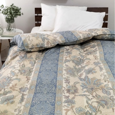 【シングル】羽毛ふとんホワイトダックダウン90%(150×210cm)ブルーUFTC-350S BL