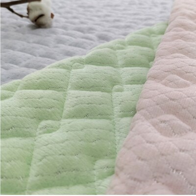 【ダブル】ふわふわコットンマイヤー敷パッド　140×205cm　ブルー　PM-14W-BL