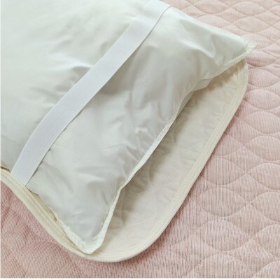 【Mサイズ43×63cm】オーガニックコットン先染ガーゼ枕パッド　ピンク2枚組　SOG-5MPI2P