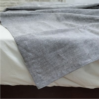 【S】150×250cm　洗えるフレンチリネン100%大判フラットシーツ　ブラウン FL-FS-BR