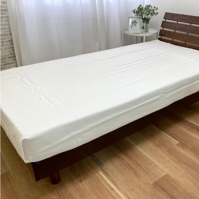 【S】150×250cm　洗えるフレンチリネン100%大判フラットシーツ　ホワイト FL-FS-WH