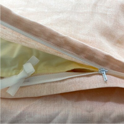 【クィーン】フレンチリネン100%掛ふとんカバー(210×210cm)ピンク FLKC-Q-PI