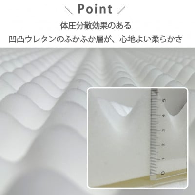 【セミダブルサイズ】日本製　体圧分散プロファイルウレタン敷ふとん120×210cm HGP-SW