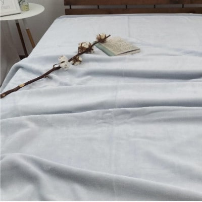 椿オイル加工 ふんわり綿毛布 シングルサイズ(140×200cm)グレー CNM-101-GY