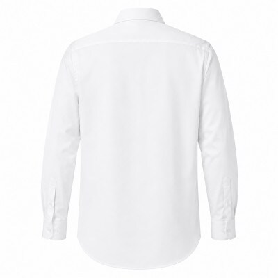 decollouomo メンズドレスシャツ長袖 オーバーチュア素材ピュアホワイトML DJS-767