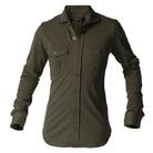 decollouomo メンズパイロットシャツ長袖 コンコルド素材 オリーブ L DJS-001