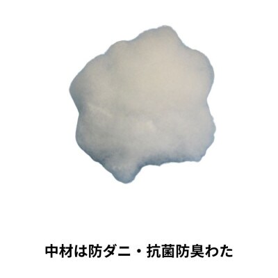 《防ダニ抗菌防臭わた入り 洗える枕 カバー2枚付 ブルー》防ダニBLリーブ
