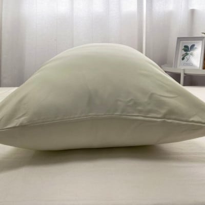 《ロング枕 シングル カバー2枚付き アイボリー》ストレート枕43x90IV