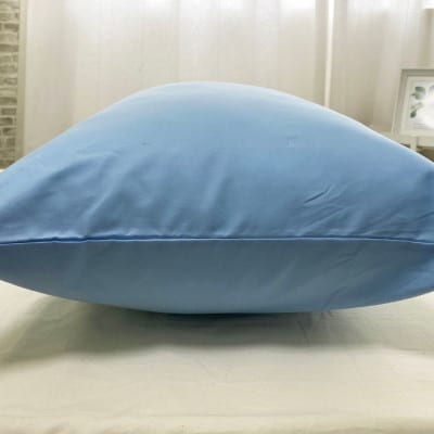《ロング枕 セミダブル カバー2枚付き ブルー》ストレート枕43x120BL