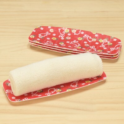 友禅和紙 おしぼり トレー 小花 舞うさぎ 5枚セット 食洗機対応の和風おしぼりトレー