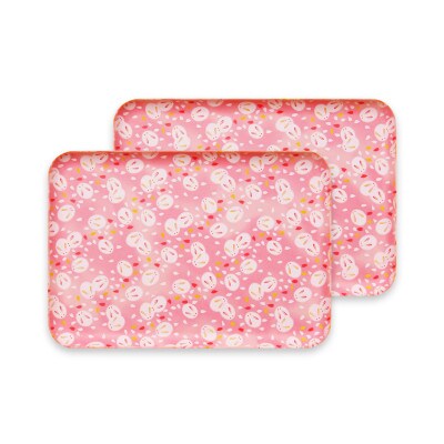 友禅和紙 トレー M 33cm 桜 雪うさぎ 2枚セット 食洗機対応のおしゃれな和風トレー