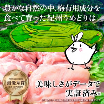 紀州うめどり もも肉 カット済み 小分けパック(200g×12パック)