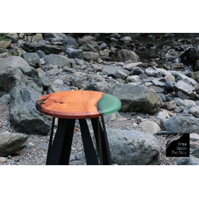 サイドテーブル(ウッドレジン)桜