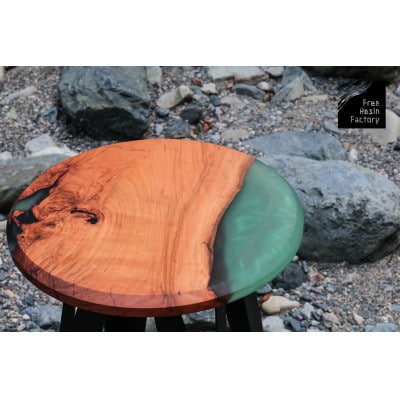 サイドテーブル(ウッドレジン)桜