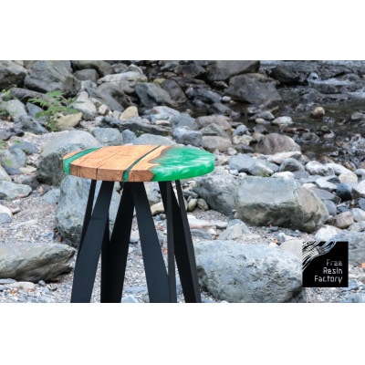 サイドテーブル(ウッドレジン)トチ