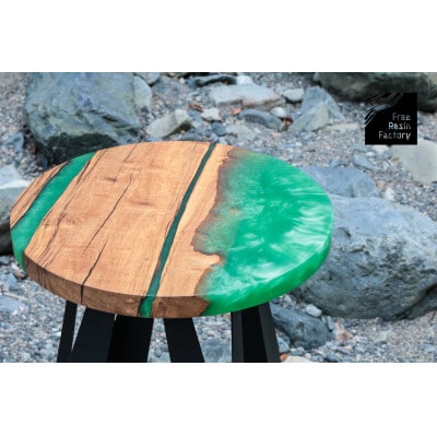 サイドテーブル(ウッドレジン)トチ