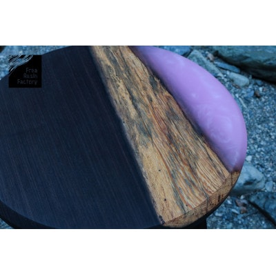 サイドテーブル(ウッドレジン)ウエンジピンク