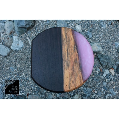 サイドテーブル(ウッドレジン)ウエンジピンク