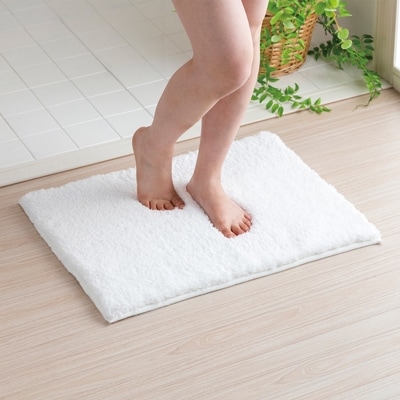 思わず頬ずりしたくなるバスマット プレミアム45×60cm　ホワイト