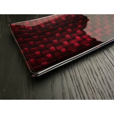ブレードレクタングルプレート280　溜塗赤溜