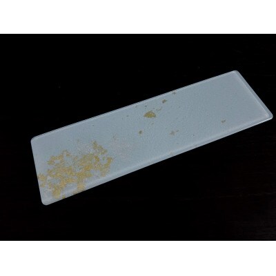 短冊プレート275(D)　古代塗り金箔純白