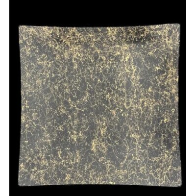 波スクエアプレート L　乱糸(マット仕上げ)漆黒