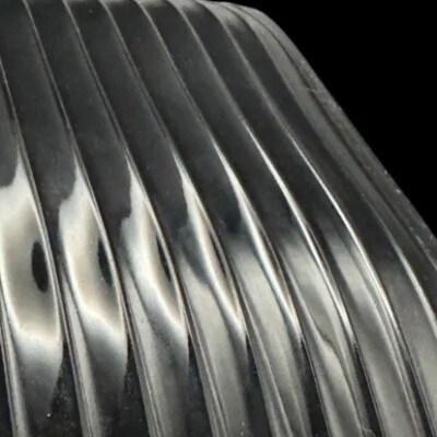 波スクエアプレート L　乱糸(マット仕上げ)漆黒