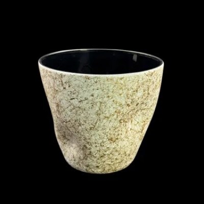 フリーカップS　乱糸(マット仕上げ)純白
