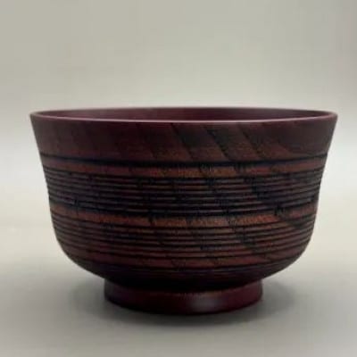 線面汁椀　朱
