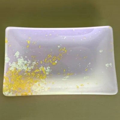角小皿　FATA　パープル(金箔)