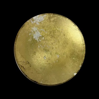 丸小皿 箔貼り　ゴールド(金箔)