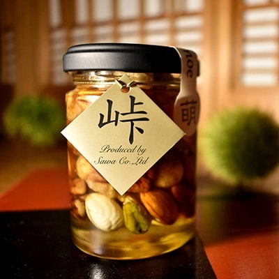 ナッツの蜂蜜漬け【峠プレミアム 萌(MOE)】 熊野古道 峠の蜂蜜×ナッツ