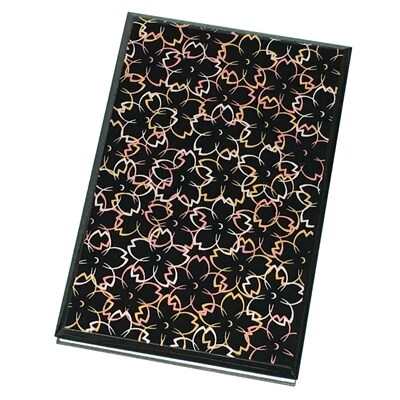 漆器の御朱印帳 木製 黒塗り さくらづくし 標準サイズ