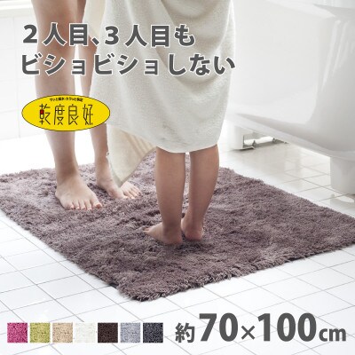 乾度良好 Dナチュレ バスマット 約70×100cm ブラウン 吸水速乾 裏面すべり止め加工