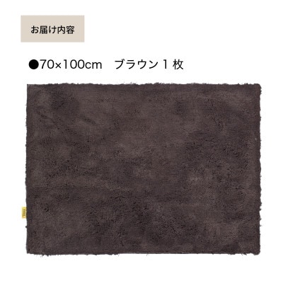 乾度良好 Dナチュレ バスマット 約70×100cm ブラウン 吸水速乾 裏面すべり止め加工