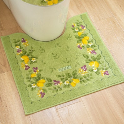 プロヴァンス シエル トイレマット 約58×60cm グリーン 抗菌防臭