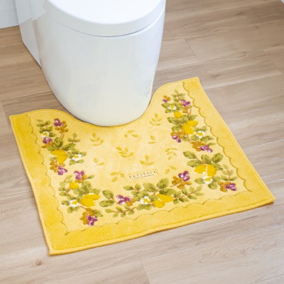 プロヴァンス シエル トイレマット 約58×60cm イエロー 抗菌防臭