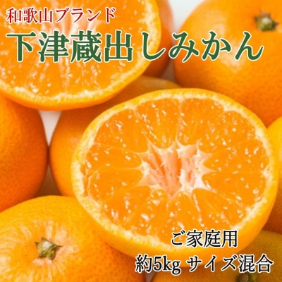 【産直】下津蔵出しみかん5kgご家庭用向け(サイズ混合)