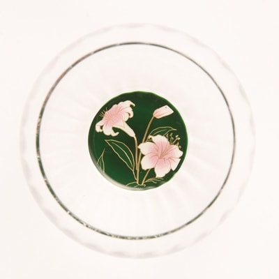 紀州漆器 ぬりもん de Verre タンブラーグラス 蒔絵 百合&椿 ペア