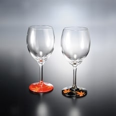 紀州漆器 ぬりもん de Verre ワイングラス 蒔絵 紅葉 黒 赤 ペア