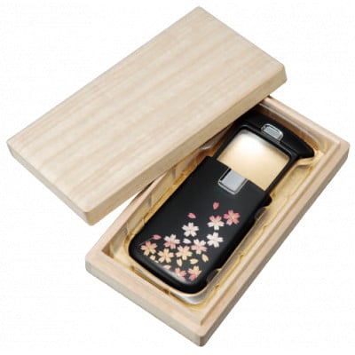 紀州漆器 漆芸 蒔絵 ポケットルーペ LED付 波