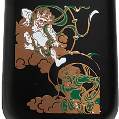 紀州漆器 漆芸 蒔絵 ポケットルーペ LED付 風神雷神
