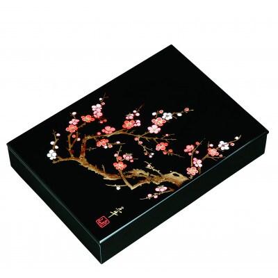 紀州漆器 漆芸 板蓋手許文庫 黒 香林(A4判)