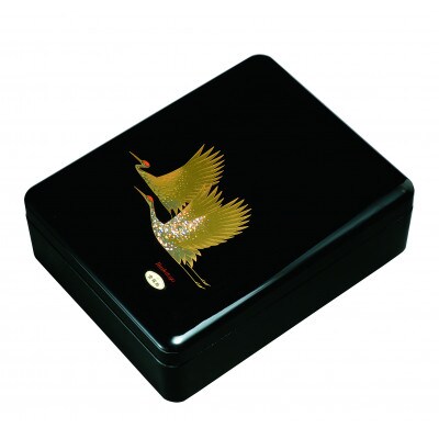 紀州漆器 漆芸 DX文庫 黒 雅鶴