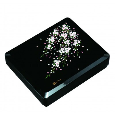 紀州漆器 漆芸 巾広文庫 黒 さくら桜