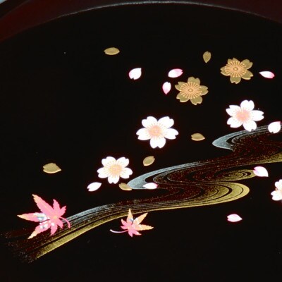 紀州漆器 漆芸 菓子鉢 8寸 溜 みやび春秋