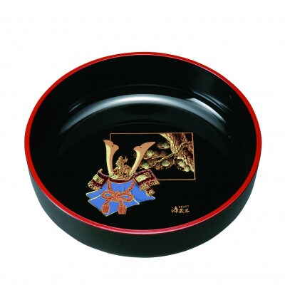 紀州漆器 漆芸 菓子鉢 7寸 黒 金蒔絵 ほまれ兜