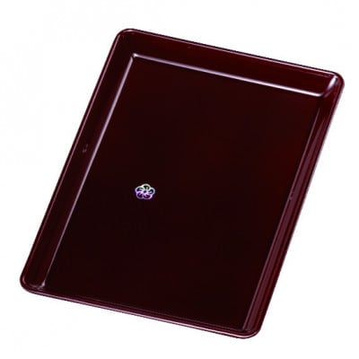 紀州漆器 切手盆 溜 明月 9寸 27cm 本貝入り